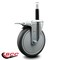 Service Caster 6'' Thermoplastic Rubber Swivel 3/4'' Expanding Stem Caster Total Lock Brake SCC-EXTTL20S614-TPRB-34 - alternate 4